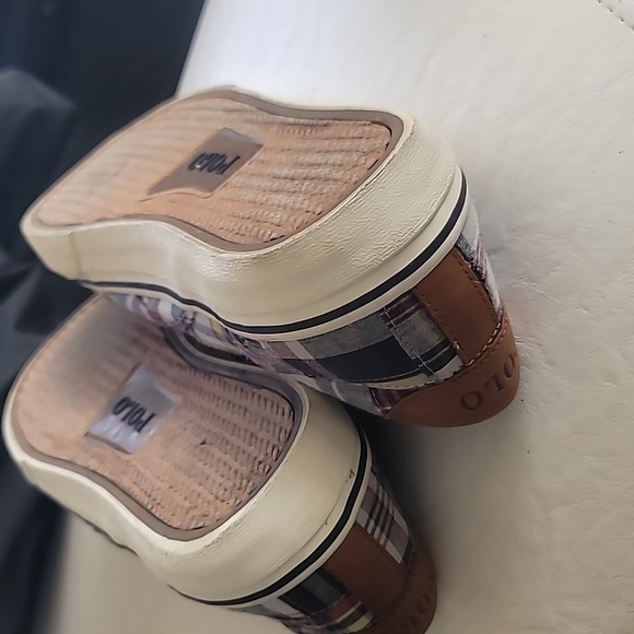 Polo Ralph Lauren Mens Thompson Slip-On Plaid Patchwork Loafer Shoe Sz 13 Madras - Picture 13 of 13